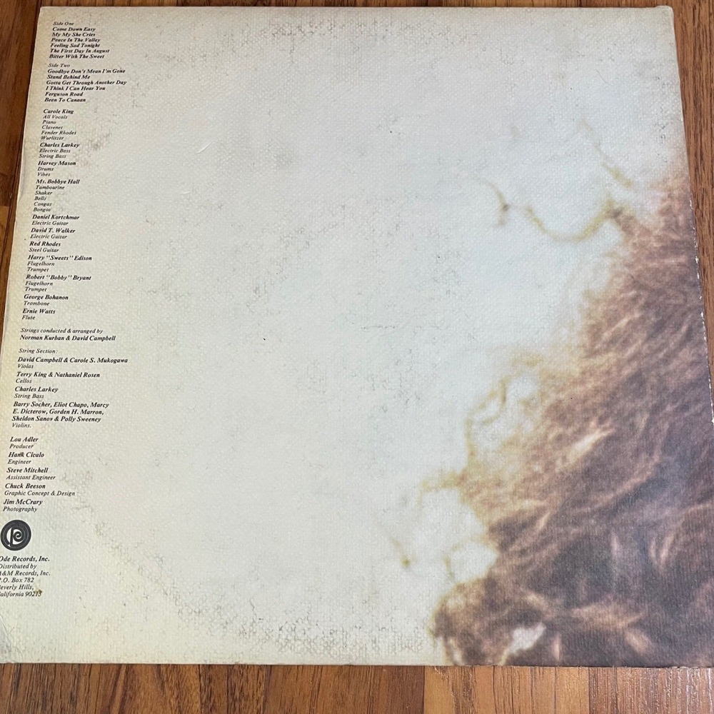 Carole King Rhymes & Reasons Vinyl LP 1972 Ode SP-77016 Gatefold Folk Rock 12" - Picture 2 of 6